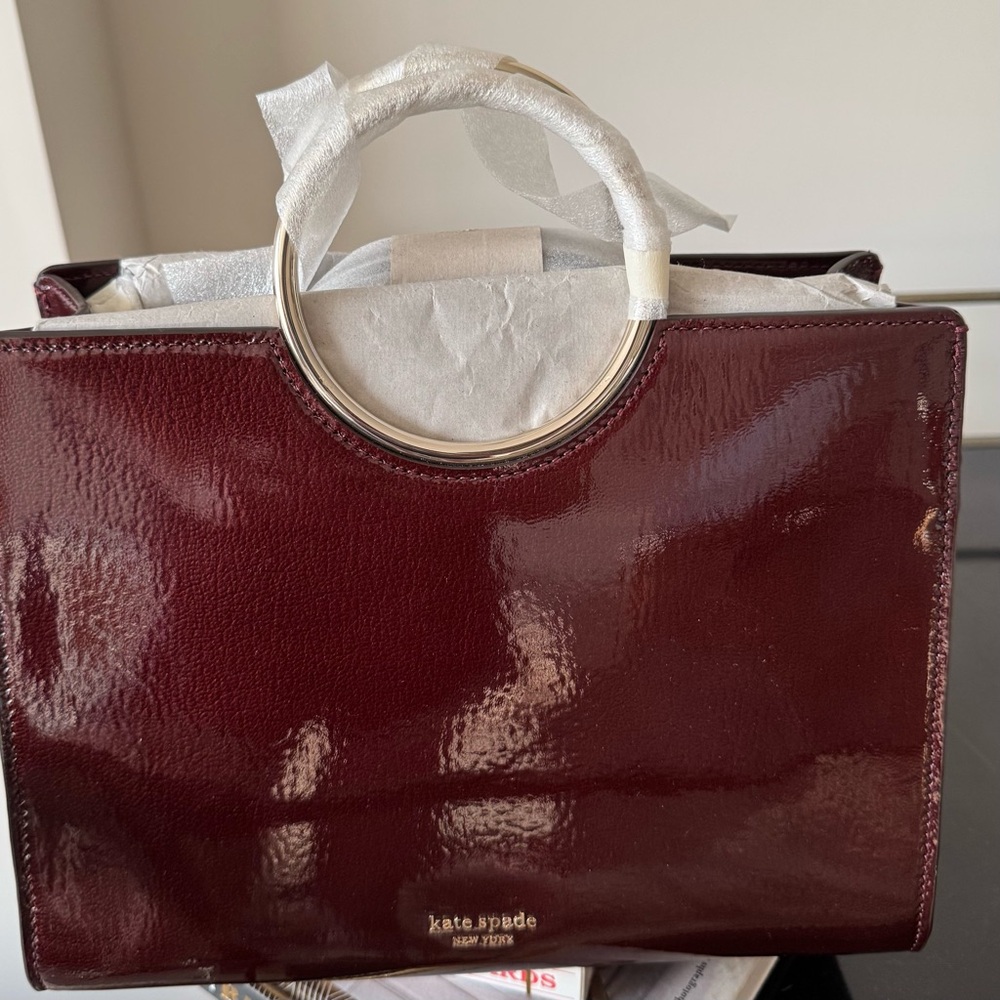BNWT Kate Spade Sam Patent Bracelet Med. Satchel